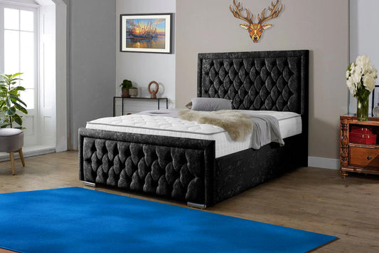 “Reliance Beds UK – Gio Line Design Bed with Gas Lift Storage (All Fabrics & Colours)”