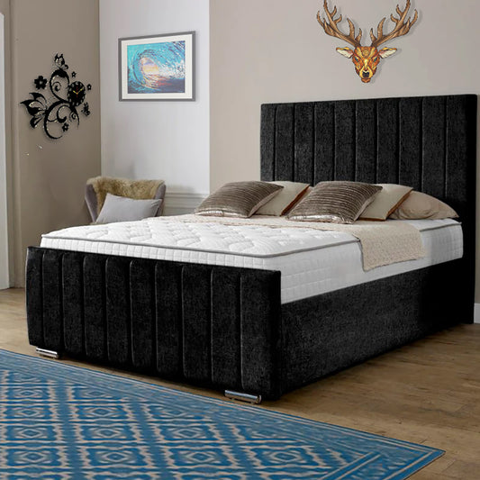 “Reliance Beds UK – Gio Design Bed with Gas Lift Storage (All Fabrics & Colours)”