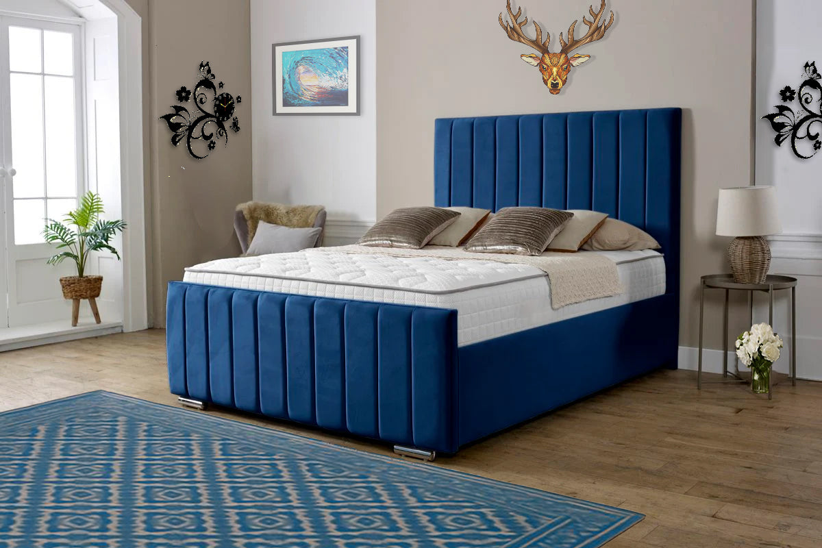 “Reliance Beds UK – Gio Design Bed with Gas Lift Storage (All Fabrics & Colours)”