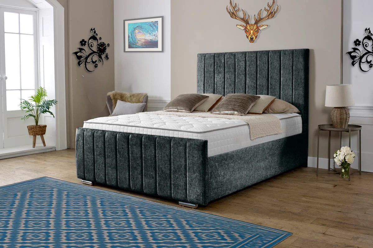 “Reliance Beds UK – Gio Design Bed with Gas Lift Storage (All Fabrics & Colours)”