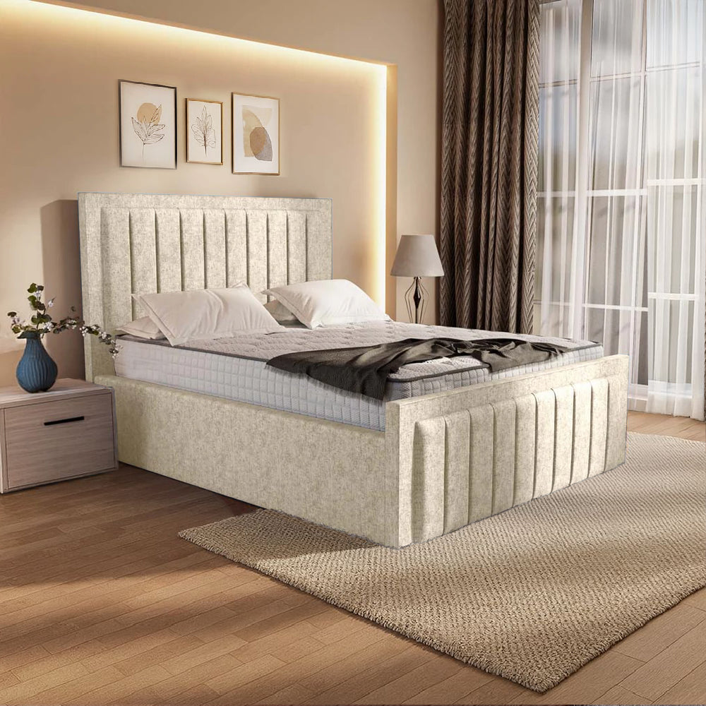 “Reliance Beds UK – Border Line Bed (All Fabrics & Colours)”