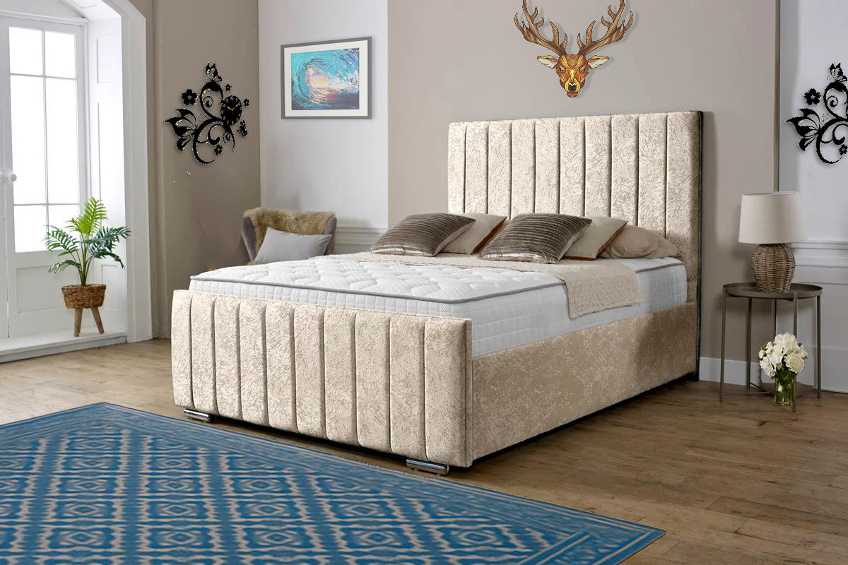 “Reliance Beds UK – Gio Design Bed with Gas Lift Storage (All Fabrics & Colours)”