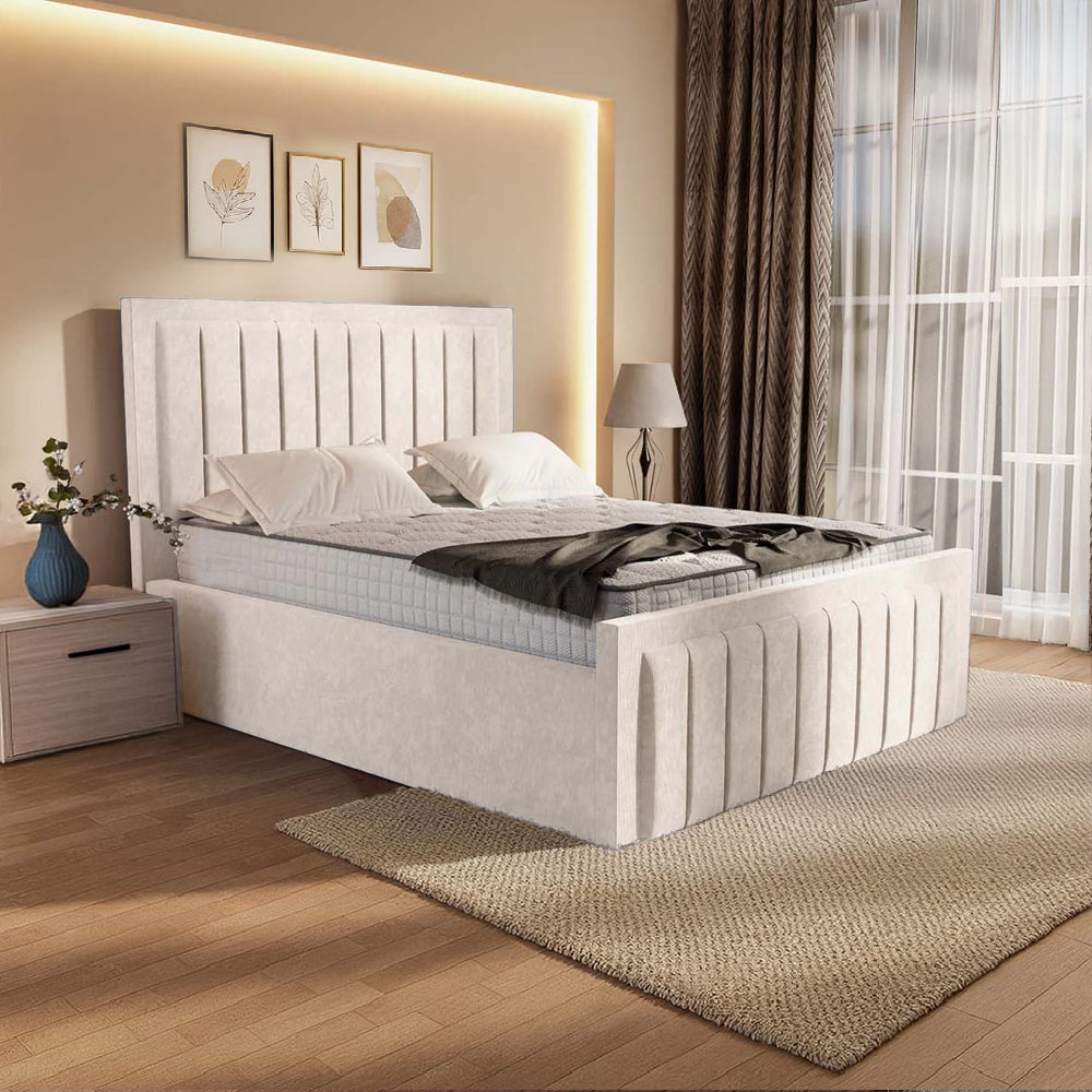 “Reliance Beds UK – Border Line Bed (All Fabrics & Colours)”