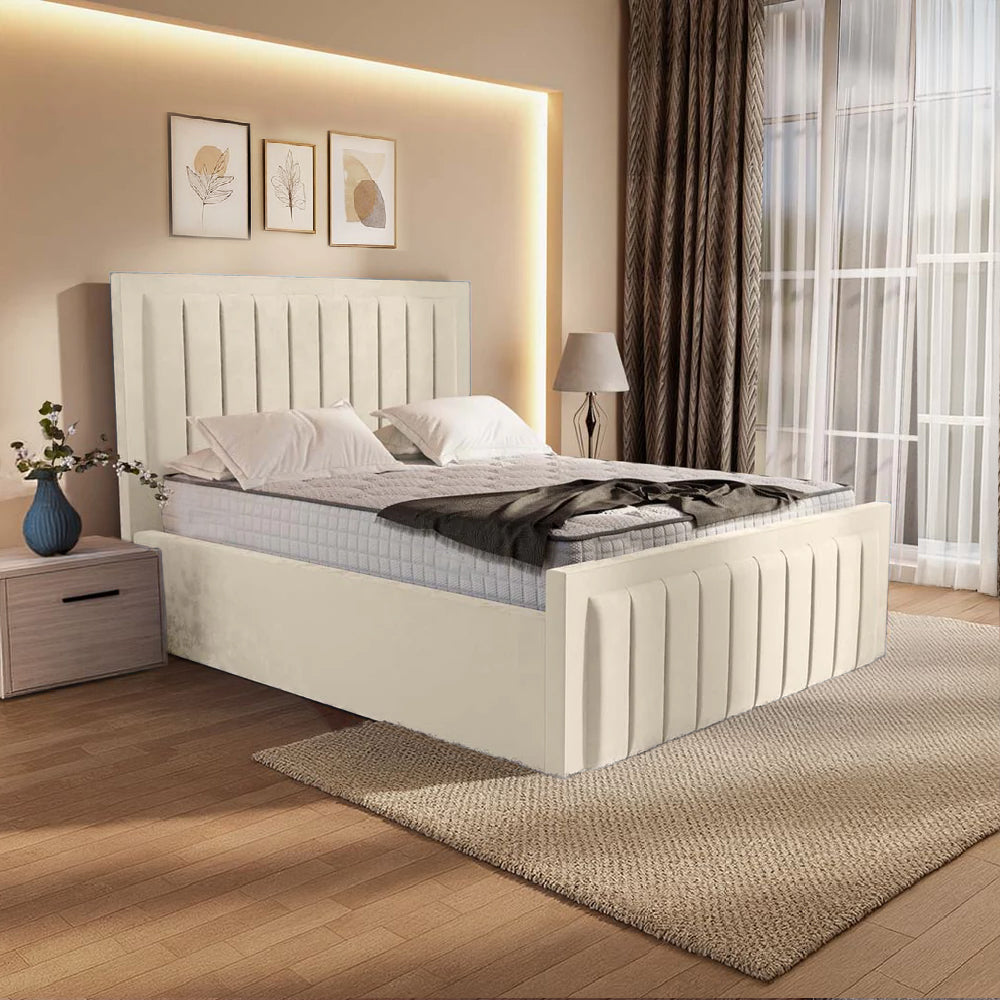 “Reliance Beds UK – Border Line Bed (All Fabrics & Colours)”