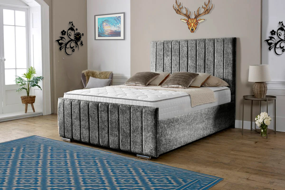 “Reliance Beds UK – Gio Design Bed with Gas Lift Storage (All Fabrics & Colours)”