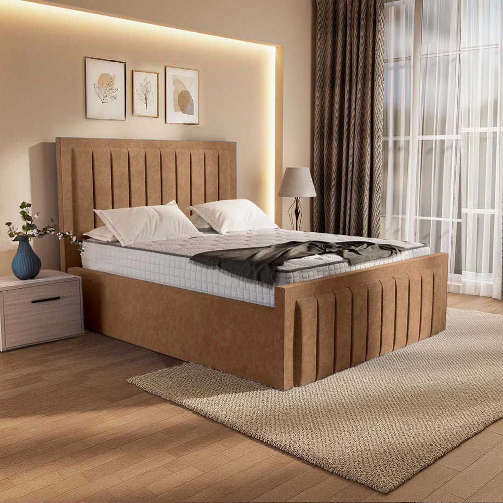 “Reliance Beds UK – Border Line Bed (All Fabrics & Colours)”