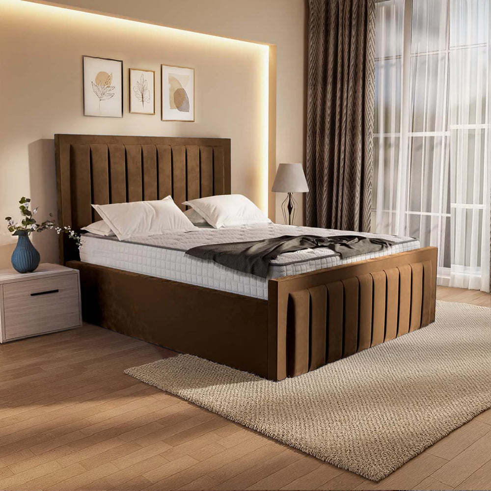 “Reliance Beds UK – Border Line Bed (All Fabrics & Colours)”