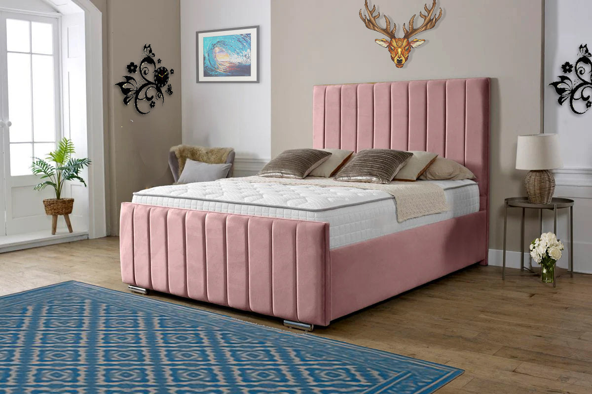 “Reliance Beds UK – Gio Design Bed with Gas Lift Storage (All Fabrics & Colours)”