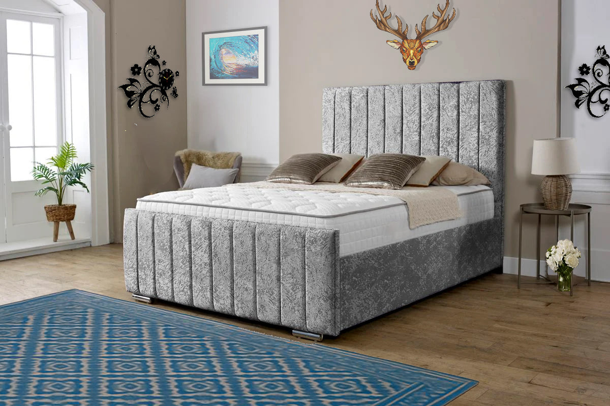 “Reliance Beds UK – Gio Design Bed with Gas Lift Storage (All Fabrics & Colours)”