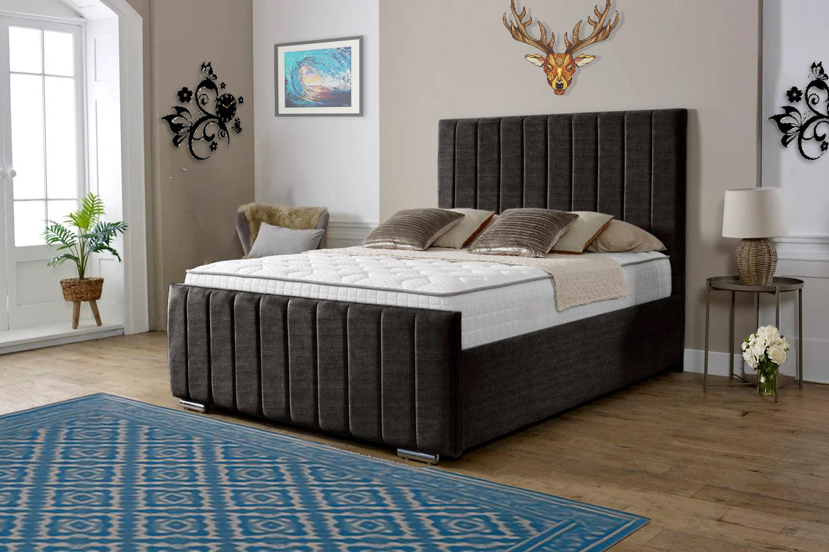 “Reliance Beds UK – Gio Design Bed with Gas Lift Storage (All Fabrics & Colours)”